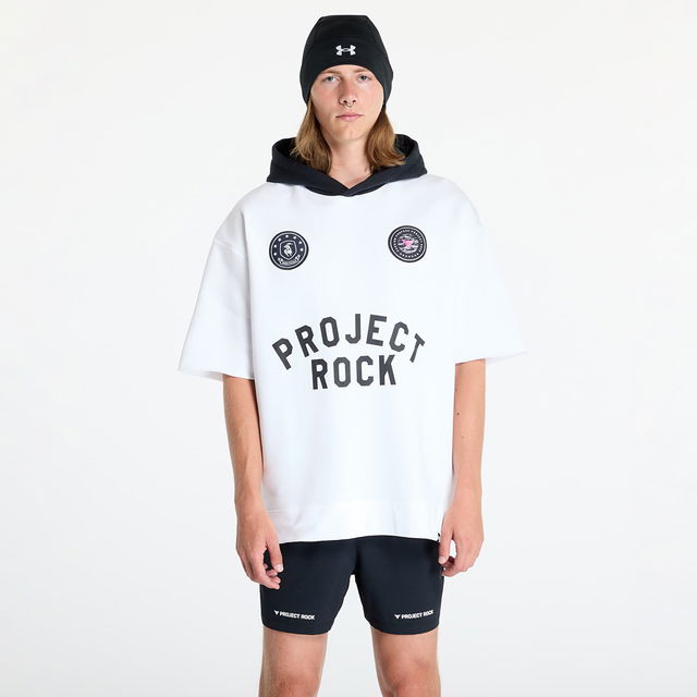 Project Rock Icon Fleece SS Hoody BOH White/ Black