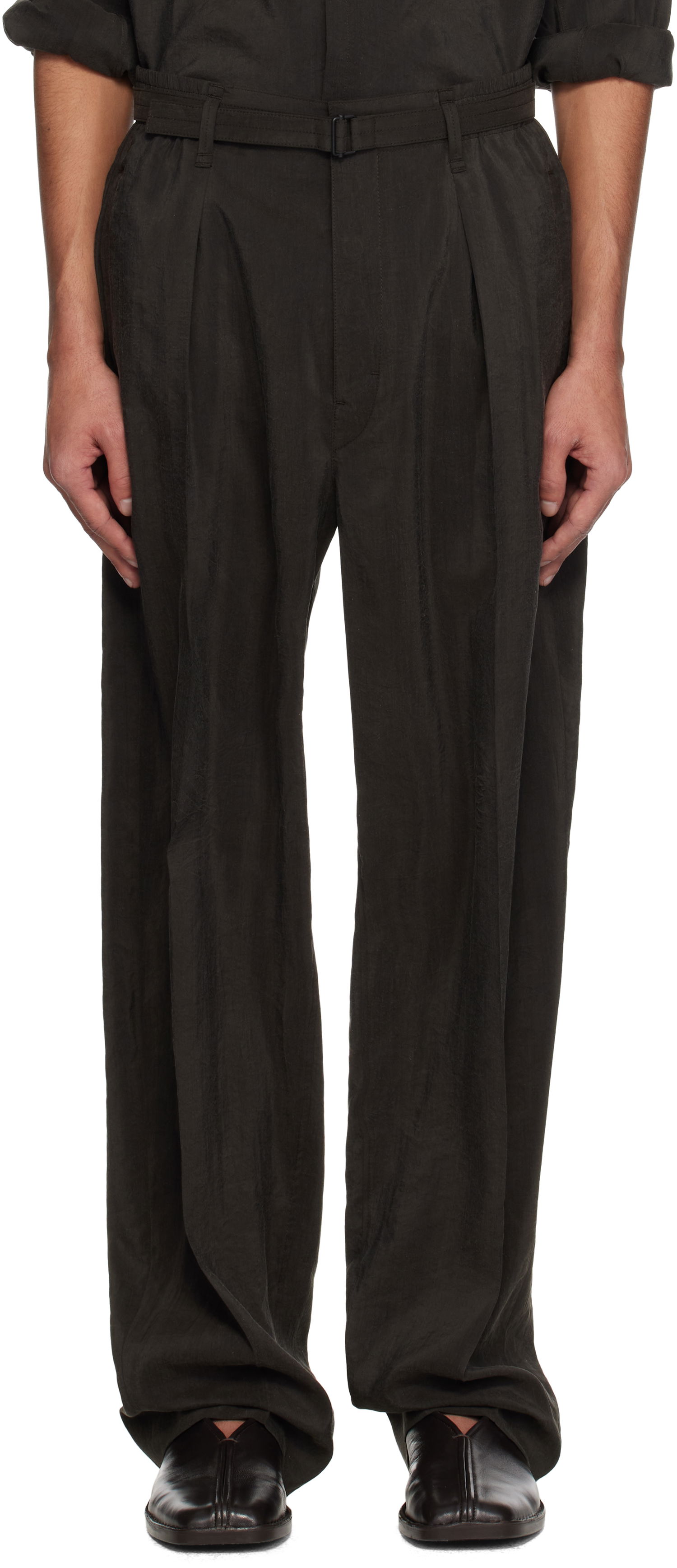 Панталони LEMAIRE Lemaire Belted Relaxed Trousers Черно | PA1196 LF1308, 0