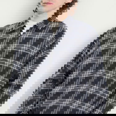 Риза BEAMS Half Zip Pullover Shirt Check Черно | 1111-1245-147-19, 5