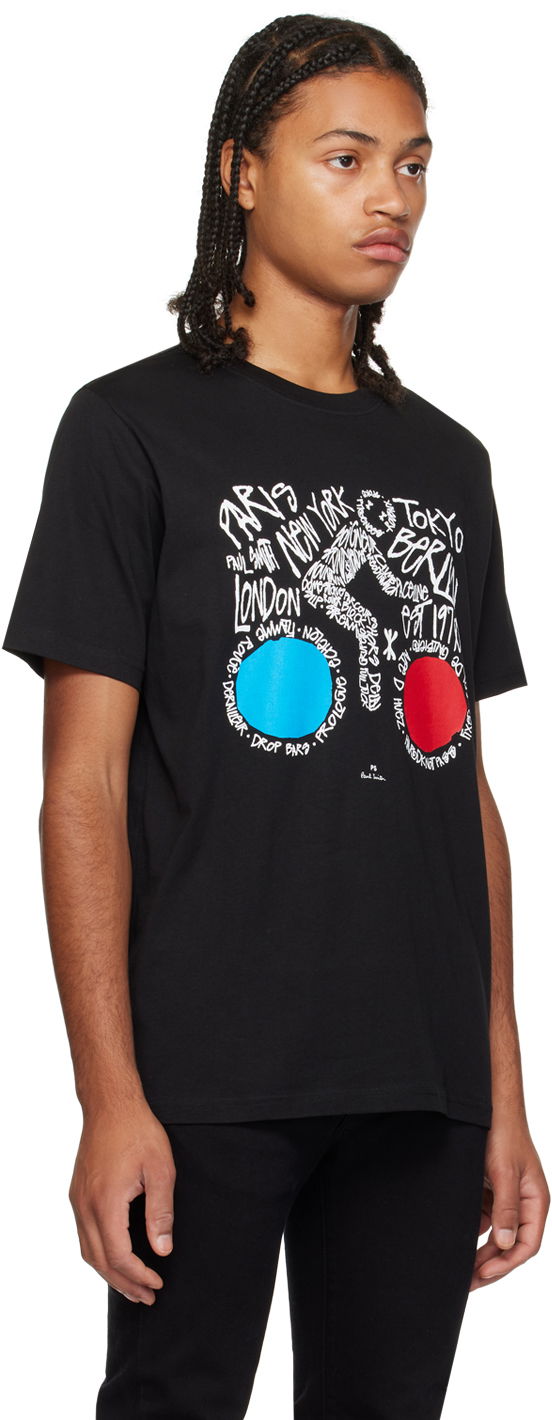 Тениска Paul Smith Paul Smith Cyclist Graphic T-Shirt Черно | M2R-011R-LP4055-79, 1