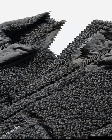 Яке Cav Empt Stand Collar Boa Fleece Zip Up Jacket with Zippered Pockets Черно | CES28CS26 GREY, 4