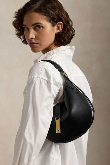 Дамска чанта Polo by Ralph Lauren Leather Hobo Bag Черно | 428944017, 5