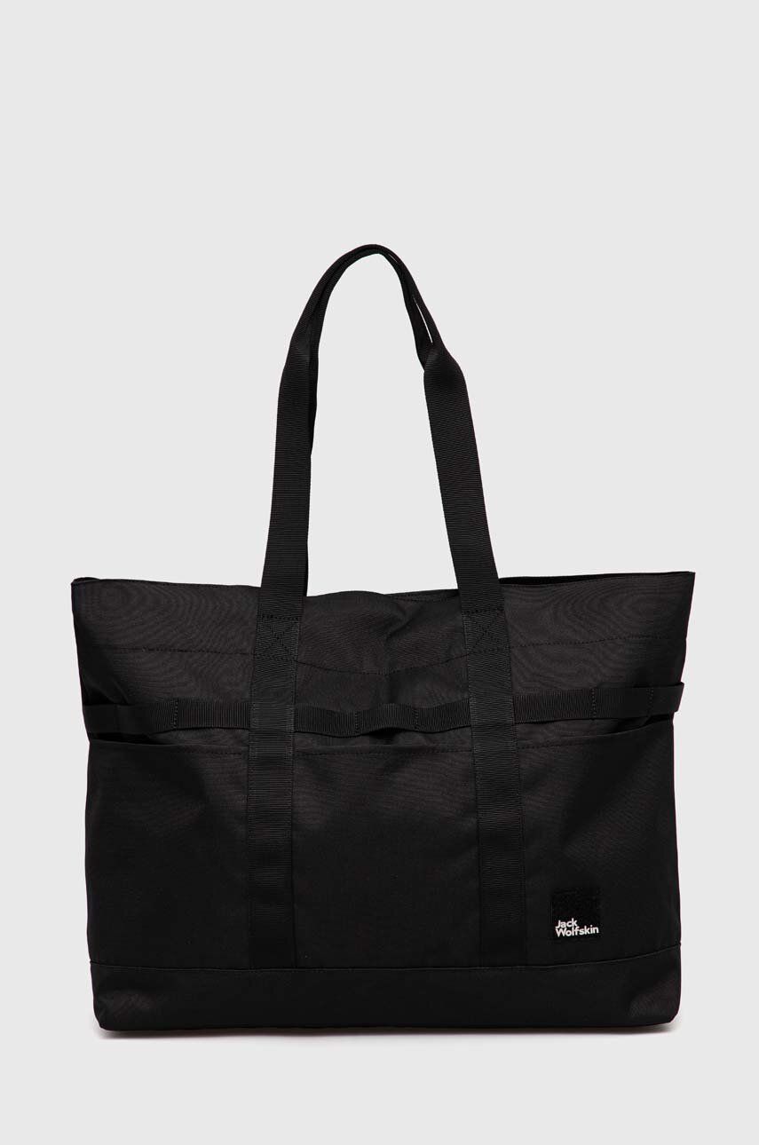 Голяма пазарска чанта Jack Wolfskin Tote Bag Черно | 2011131, 0