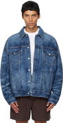 Alexander Wang Graffiti Oversized Denim Trucker Jacket