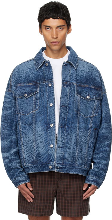 Яке Alexander Wang Alexander Wang Graffiti Oversized Denim Trucker Jacket Синьо | 6DC3252831, 0