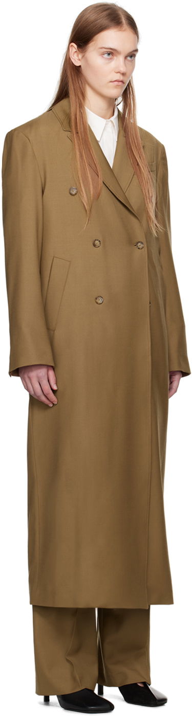 Палта Loulou de Saison Loulou de Saison Maisun Double-Breasted Maxi Coat Кафяво | MAISUN, 1