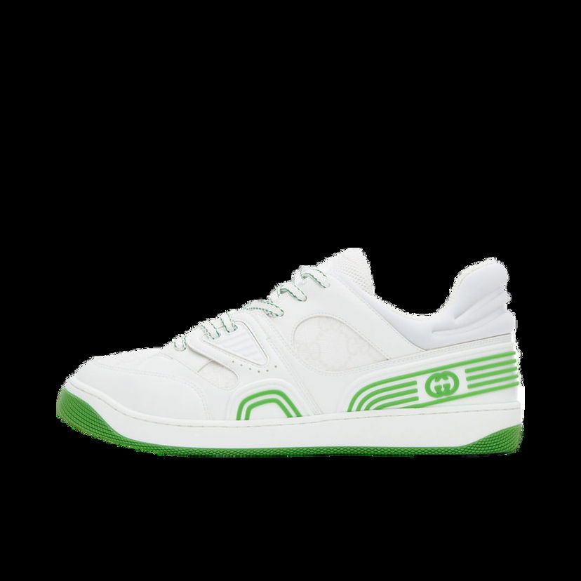 Кецове и обувки Gucci Basket Sneakers 'Green & White' Зелено | 698785 2SHG0