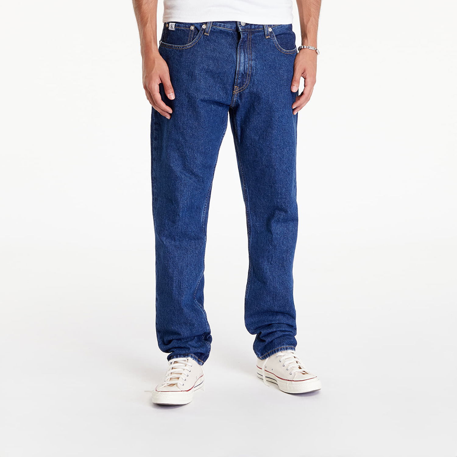 Дънки CALVIN KLEIN Authentic Straight Jeans Denim Dark Тъмно синьо | J30J325891 1BJ, 0
