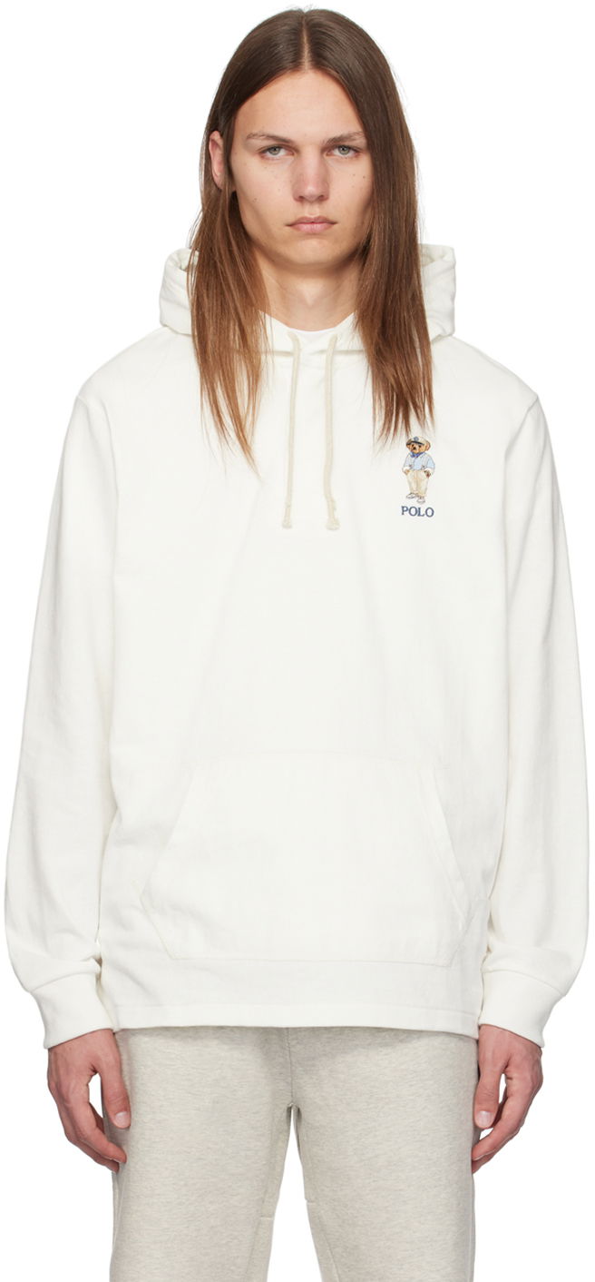 Суитчър Polo by Ralph Lauren White Polo Bear Rugby Hoodie Бяло | 710941869001, 0