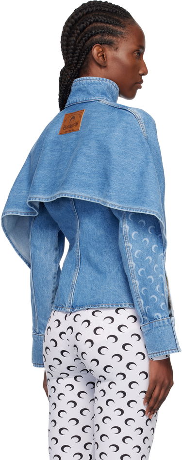 Яке Marine Serre Moon Laser Wash Long Sleeve Denim Jacket Синьо | WSI033ACDEN0002, 2