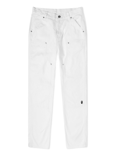 Панталони BAPE Ape Head One Point Low Waist Work Pants White Бяло | 001PTJ302001L-WHT