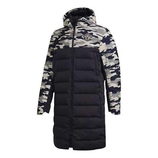 Парка adidas Originals Manchester United Embroidered Mid-Length Hooded Down Jacket Многоцветен | FR3867