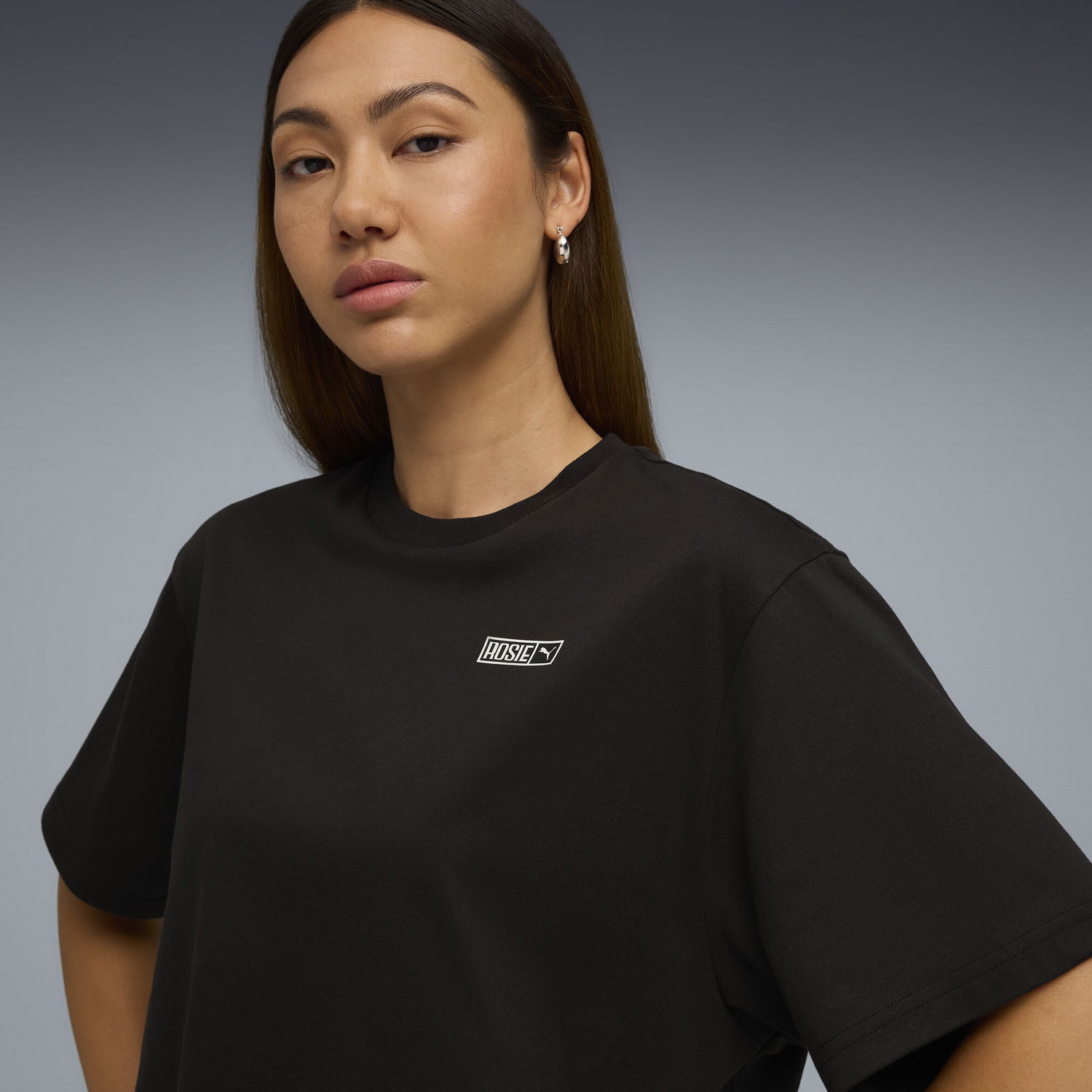 Съкратен топ Puma PUMA x ROSÉ Women's Cropped T-Shirt Черно | 633806_01, 1