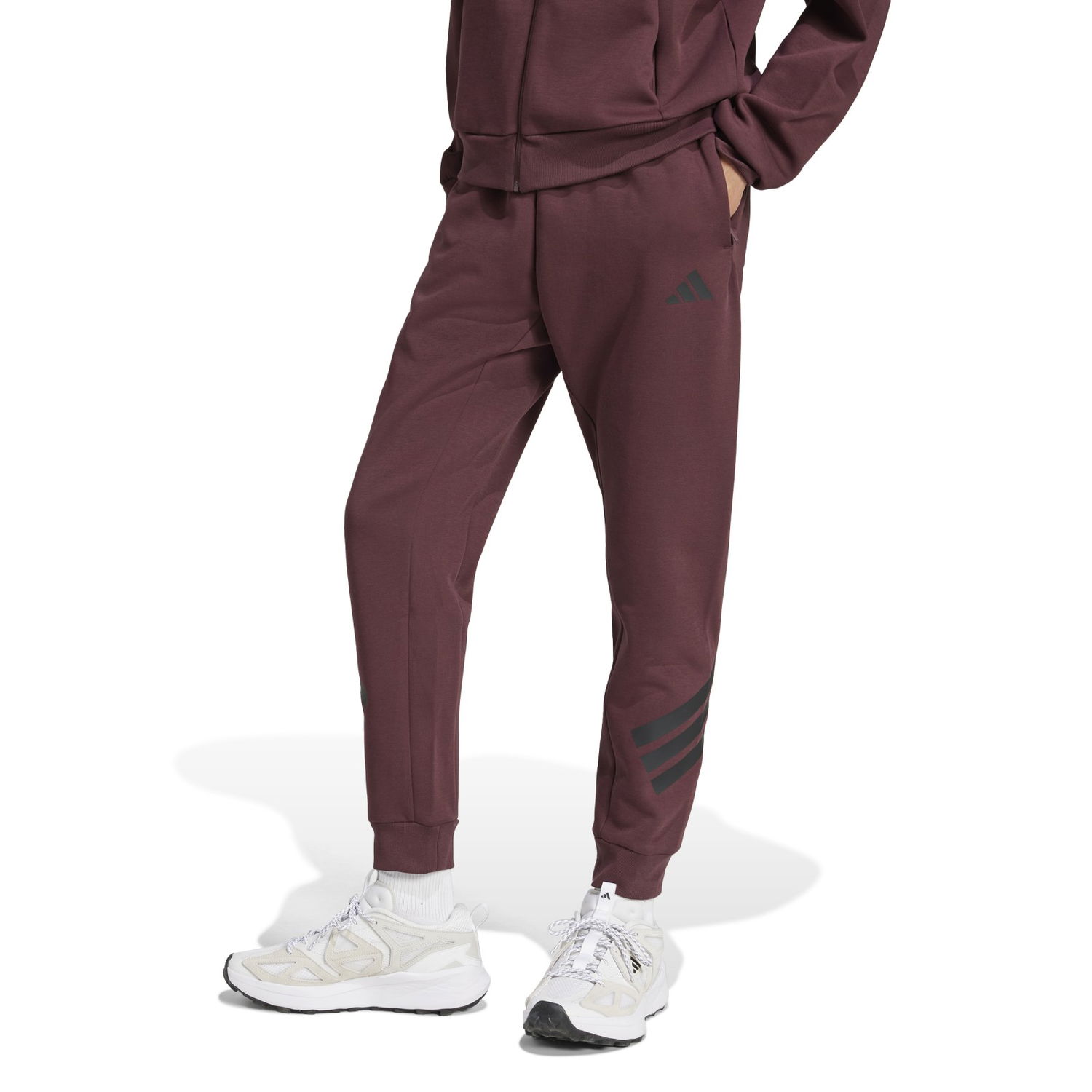 Спортни панталони adidas Performance Future Icons 3-Stripes Pants Бургунди | JD4868, 1