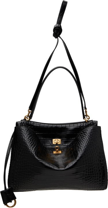 Голяма пазарска чанта Balenciaga Croc Rodeo Medium Bag Черно | 789772 2AA5L, 3