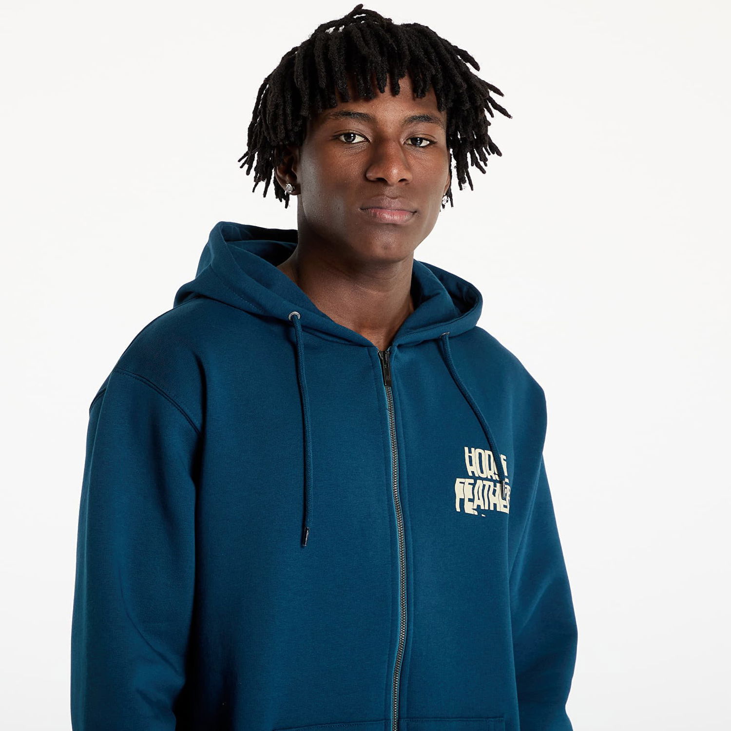 Суитчър Horsefeathers Horsefeathers Xerox Zip Hoodie Тъмно синьо | SM1372A, 1