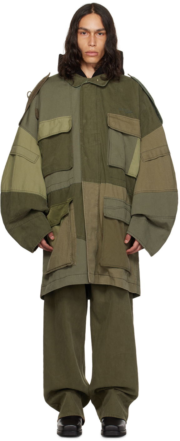 Парка We11done Paneled Jacket Зелено | WD-JP3-23-149-U-KK, 0