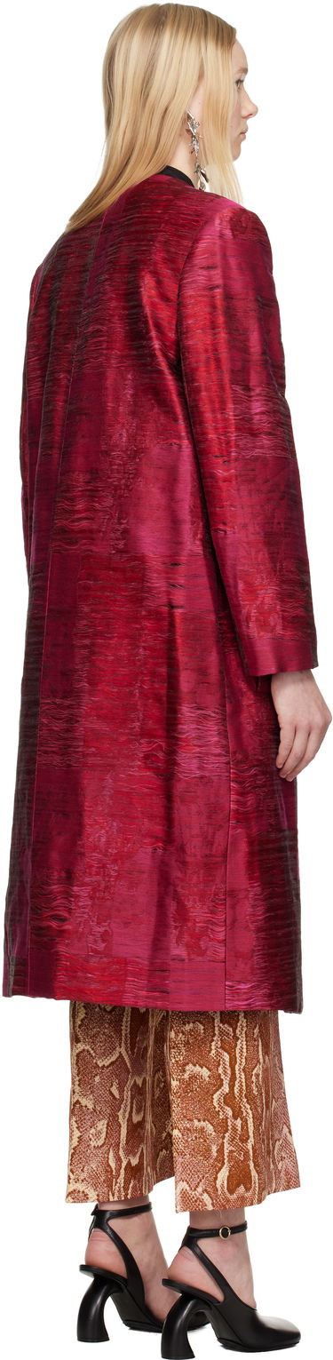 Палта Dries Van Noten Dries Van Noten Jacquard Panel Coat Червено | 251-010222-1544, 2