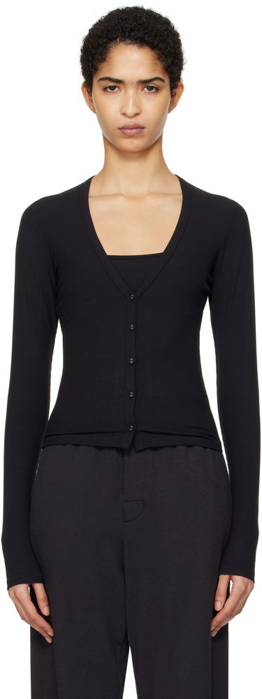 Пуловер SKIMS Lounge Knit Cardigan Черно | LS-LST-6742W, 0