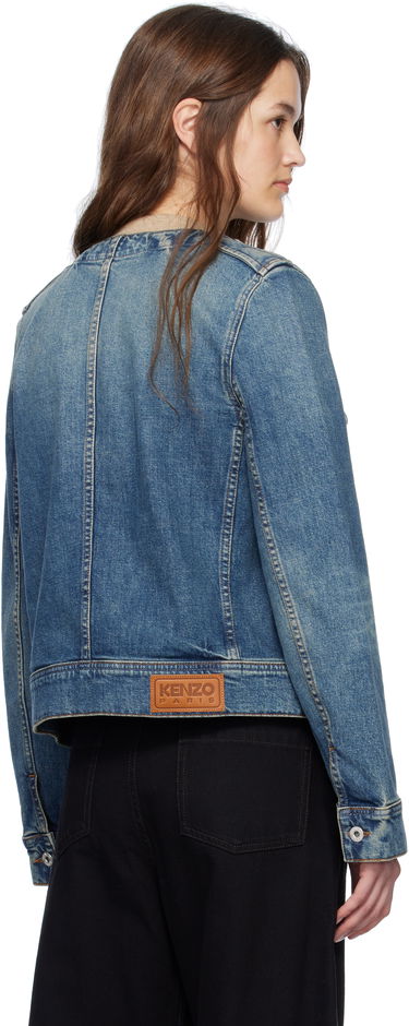 Яке KENZO Kenzo Paris Collarless Denim Jacket Синьо | FF52DV2506S7, 2