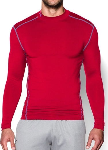 Тениска Under Armour Compression Long Sleeve Mock Neck T-Shirt Червено | 1265648-600, 0
