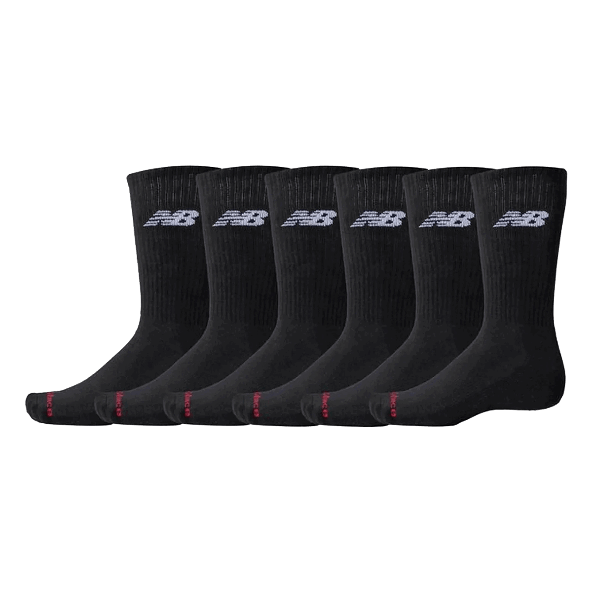 Чорапи New Balance Everyday Crew Socks 6-Pack Черно | LAS51296-BK, 0