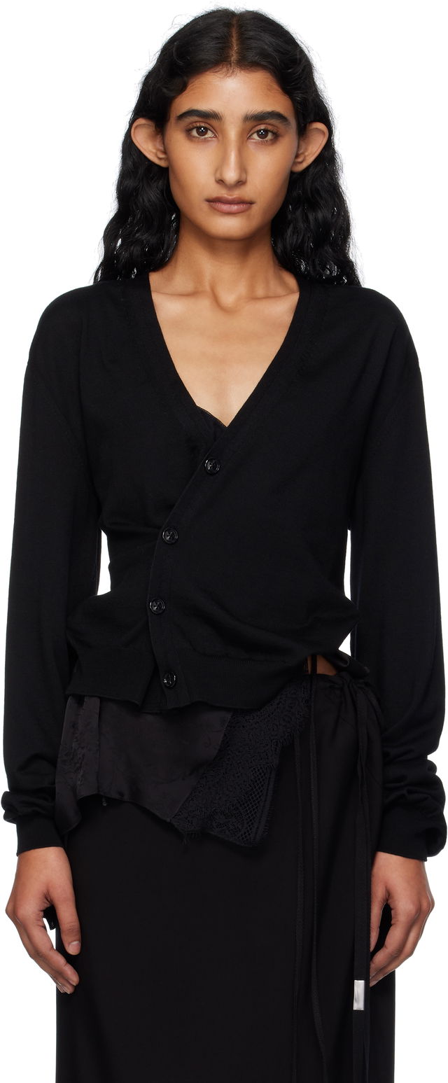 Ann Demeulemeester Zofia Asymmetric Spliced Cardigan