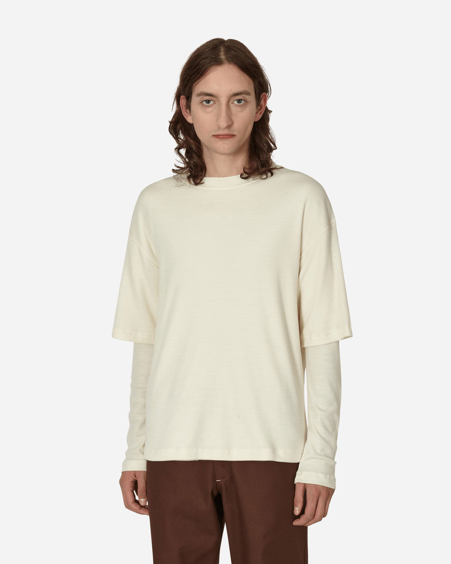 Тениска GR10K Wool Utility T-Shirt Бежово | AW22GR4B3JW OW, 0