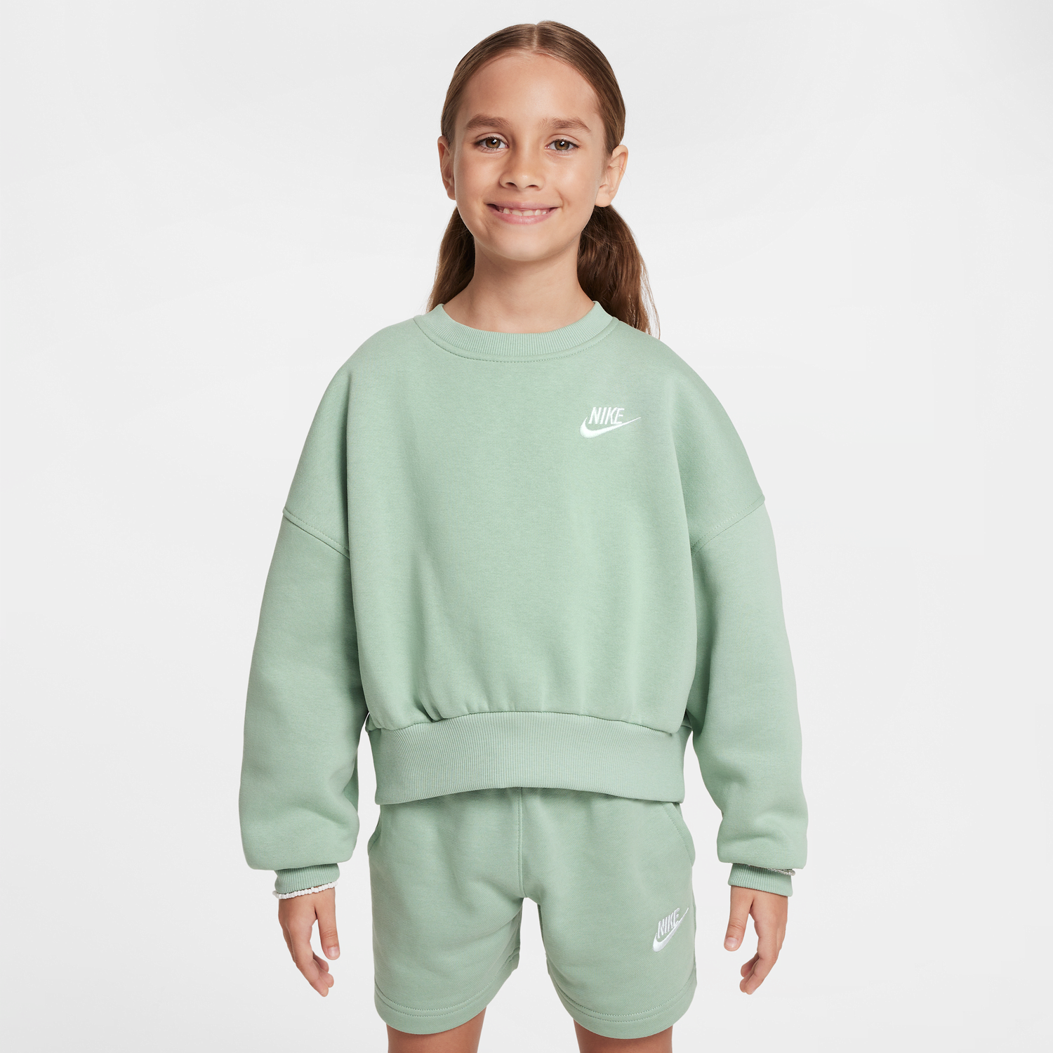 Суитчър Nike Nike Sportswear Club Fleece Crewneck Sweatshirt Зелено | FZ9244-037, 0