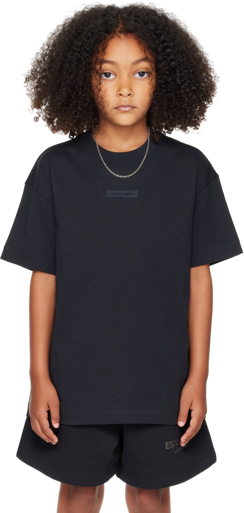 Тениска Fear of God ESSENTIALS Kids Lounge T-Shirt Черно | 785SP251460K