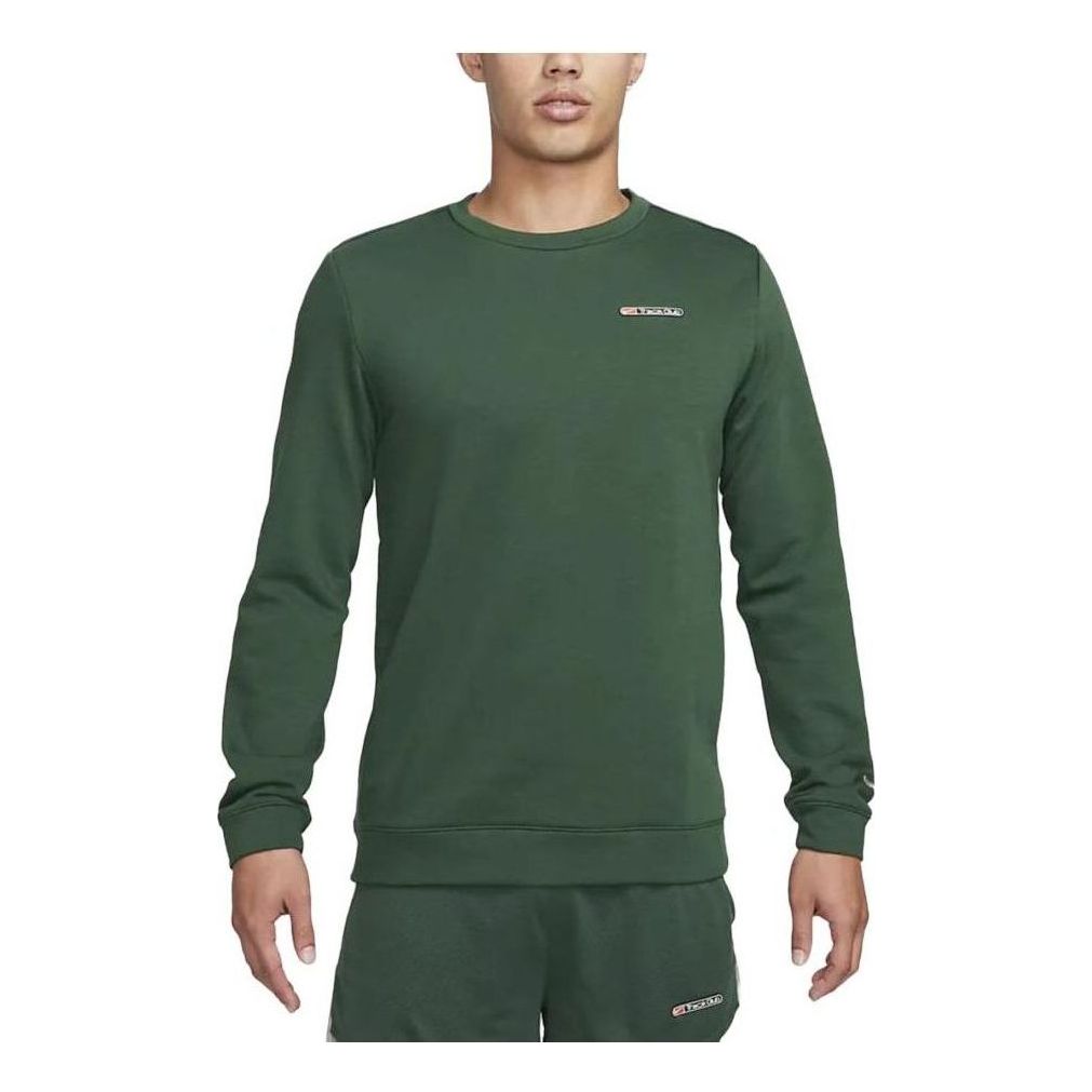 Пуловер Nike Track Club Fleece Crew Neck Sweatshirt Зелено | FB5510-323, 0