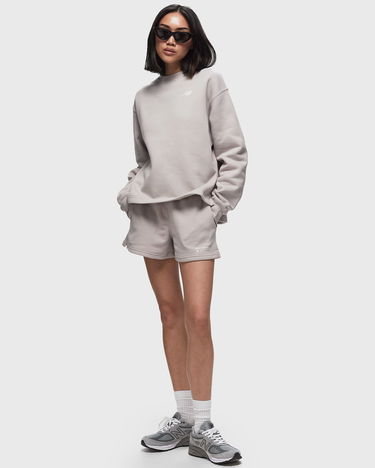 Суитчър New Balance Linear Heritage Brushed Back Fleece Crewneck Moonrock Сиво | WT33532-MNK, 2