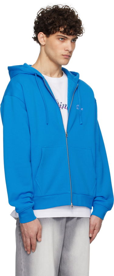 Суитчър Dime Cursive Logo Zip Hoodie Синьо | DIMEHO2453COB, 1