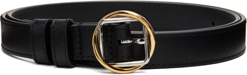 Колани Jacquemus La Croisière 'The Salon' Leather Double-Ring Buckle Belt Черно | 25HBEW00344AC01C01