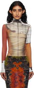 Jean Paul Gaultier Twisted Printed Fire Bodysuit