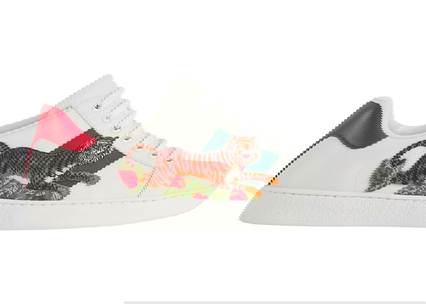 Кецове и обувки Gucci Ace 'Tiger Red' Бяло | 687608 0FI60 9080, 0
