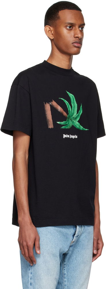 Тениска Palm Angels Broken Palm Tee Черно | PMAA001S22JER0221055, 1