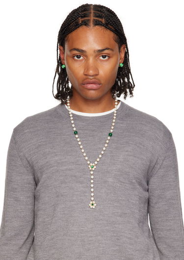 Колие VEERT 'The Macro Flower Pearl Rosary' Necklace Металик | JLG0012-YG, 1