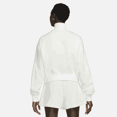 Суитчър Nike Phoenix Fleece 1/2-Zip Oversized Crop Sweatshirt Бяло | DQ5767-133, 4