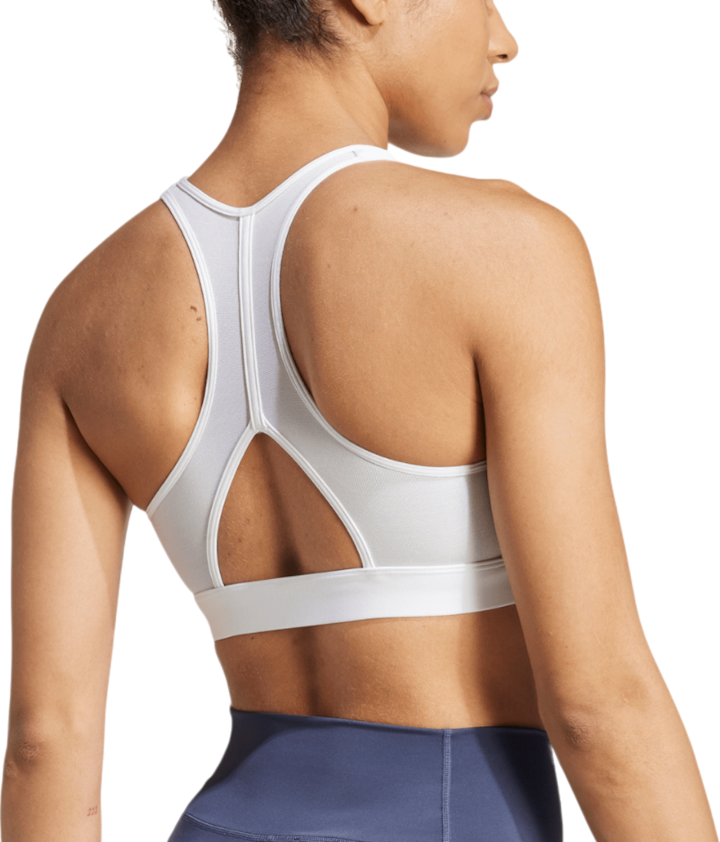 Сутиен adidas Originals Powerreact Medium-Support Sports Bra Бяло | je3771, 1