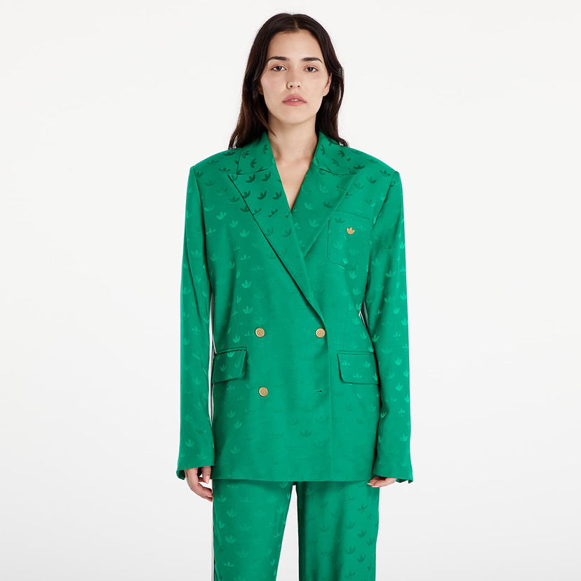 Яке adidas Originals Premium Woven Jaquard Blazer Green Зелено | IX0944