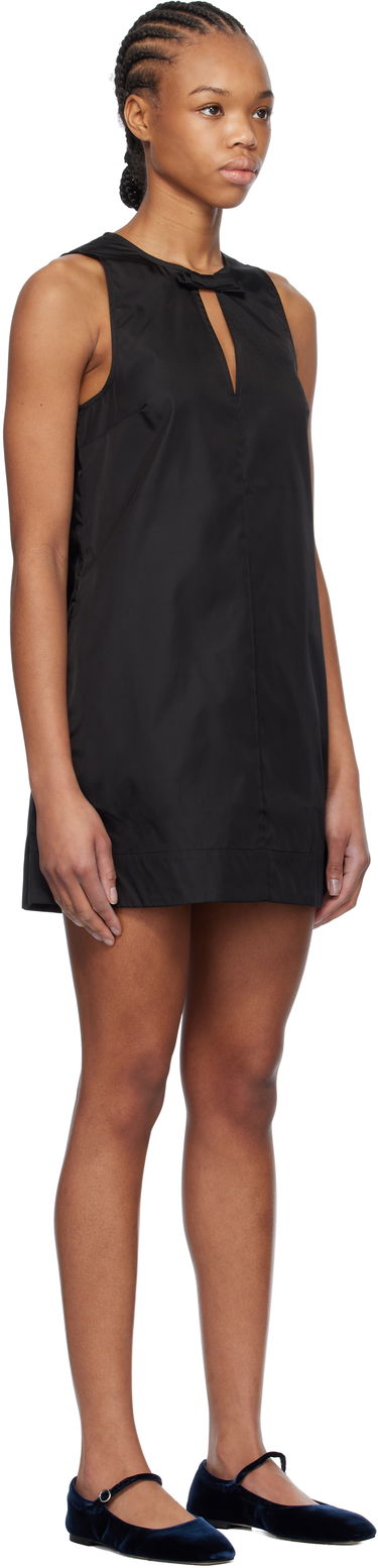 Pокля GANNI GANNI Duchesse Nylon Minidress Черно | W0472, 1