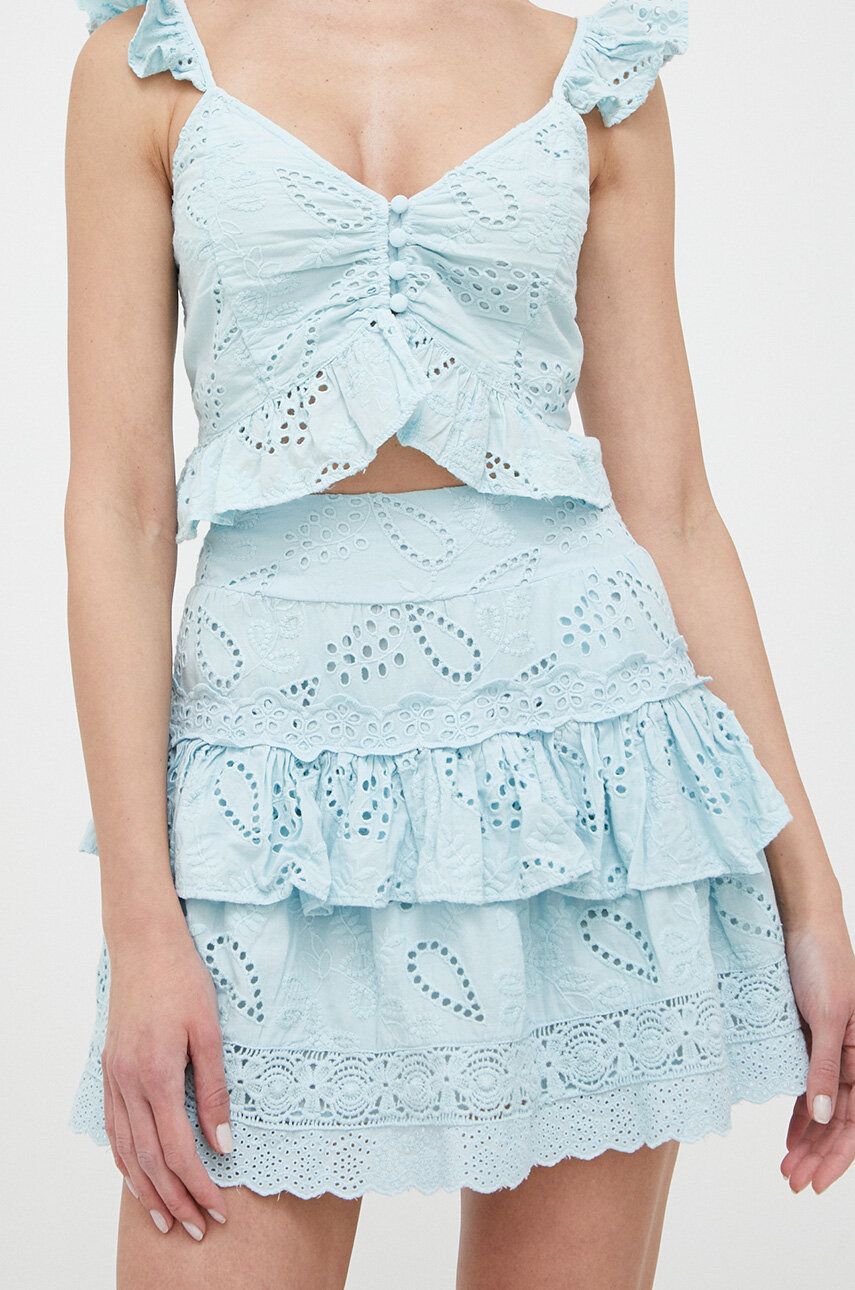 Пола GUESS Mini Skirt Тюркоазено | W3GD86.WFCL0, 0