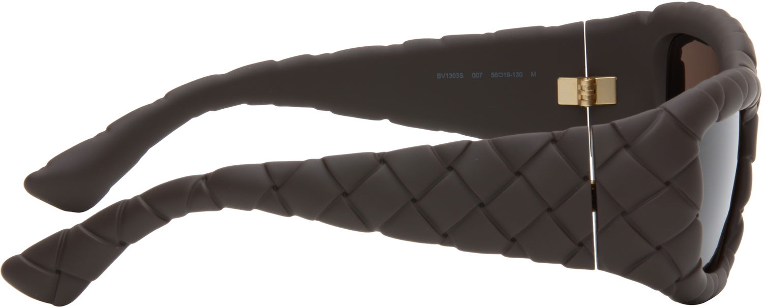 Слънчеви очила Bottega Veneta Intrecciato Rectangular Sunglasses Кафяво | BV1303S-007, 1