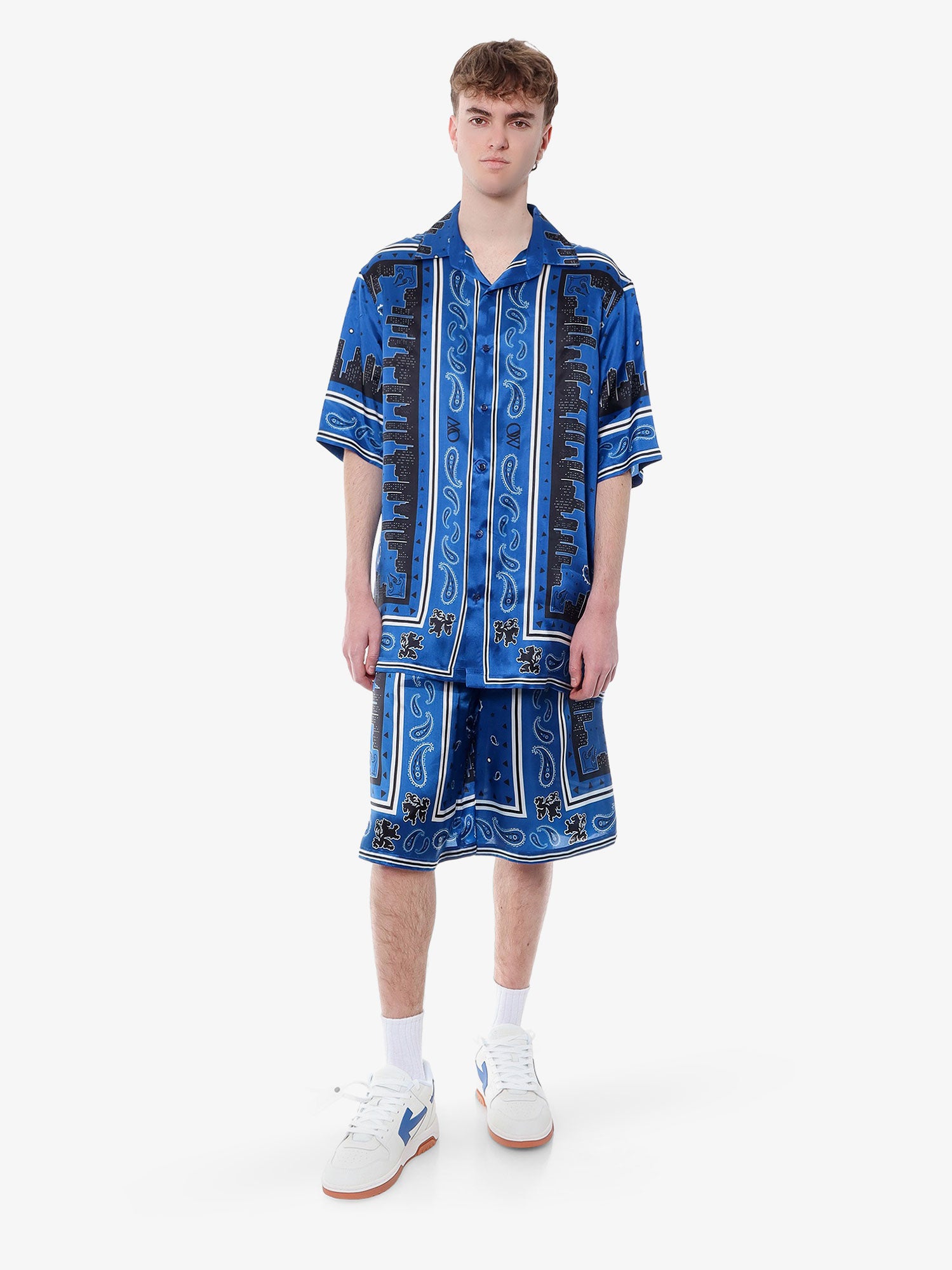 Къси панталони Off-White BERMUDA SHORTS - OFF WHITE Синьо | OMCB092S24FAB0014600, 1