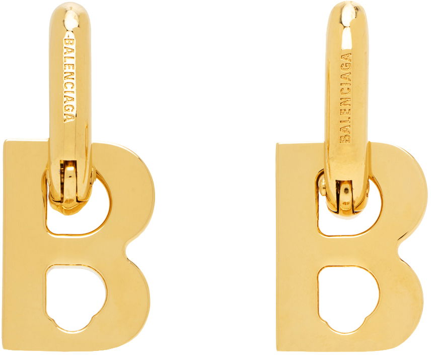 Обеци Balenciaga B Chain Xs Earrings Бежово | 655286-TZ99G-0027, 0