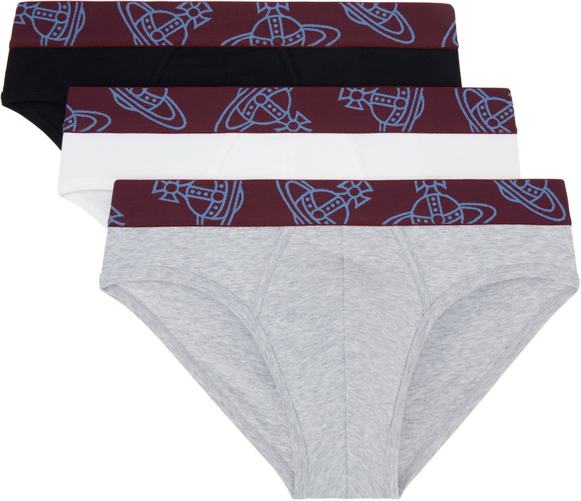 Боксерки Vivienne Westwood Three-Pack Slip Briefs Сиво | 8106001S-J002Y-