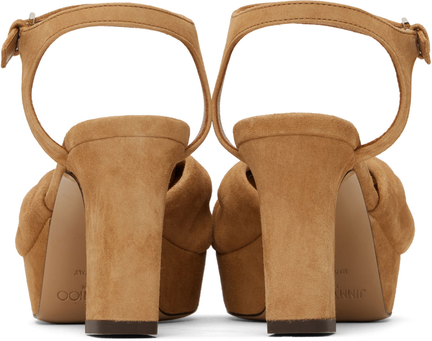 Аксесоари Jimmy Choo Jimmy Choo Heloise 80 Suede Heeled Sandals Кафяво | HELOISE 80, 1