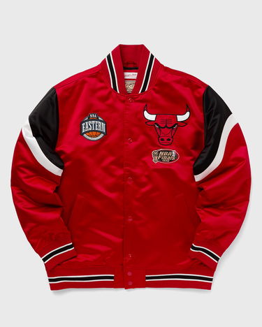Яке бомбър Mitchell & Ness NBA HEAVYWEIGHT SATIN JACKET CHICAGO BULLS Червено | OJBF5516-CBUYYPPPSCAR, 0