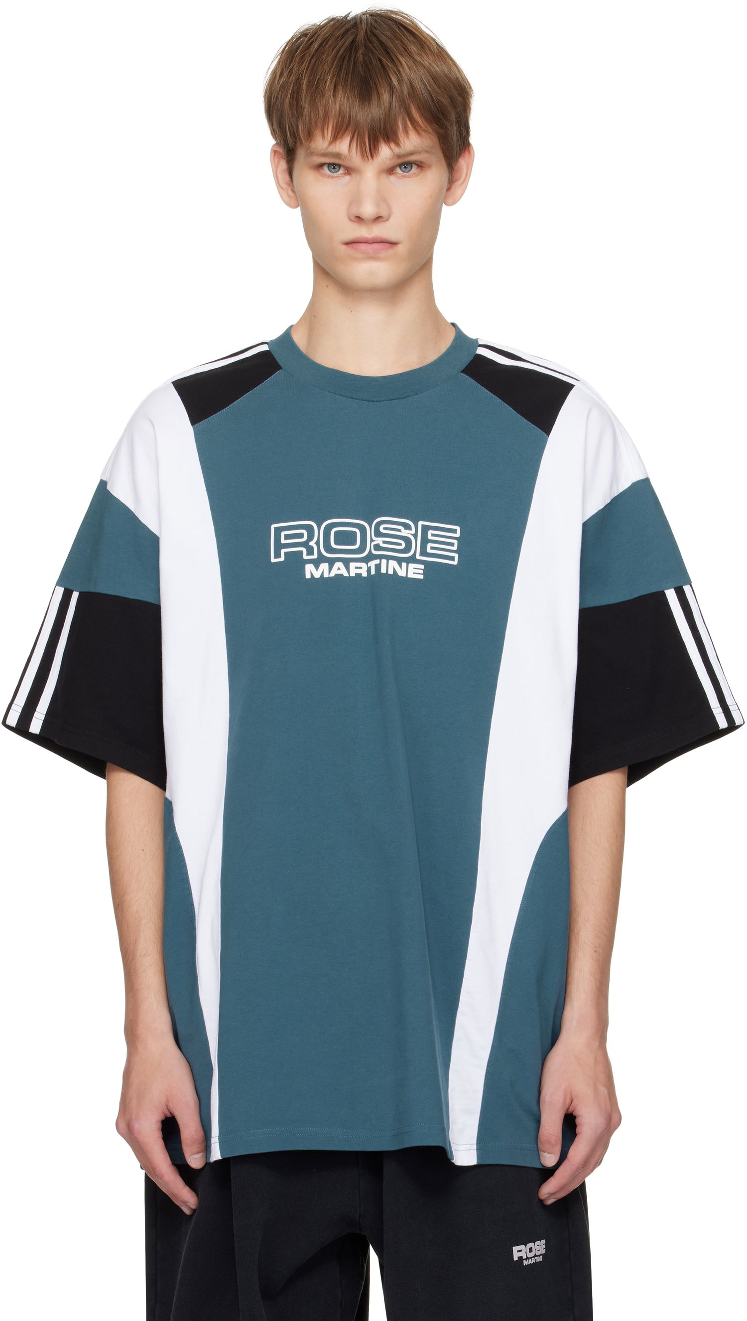 Тениска Martine Rose Martine Rose Oversized Panelled T-Shirt Тюркоазено | 630JE01529D, 0